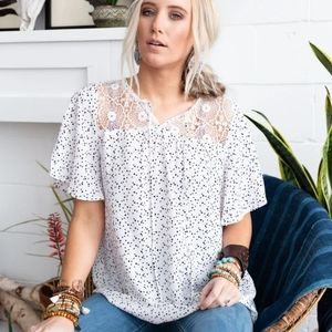 NWOT TBN Jodfil Dolly Polka Dot Lace